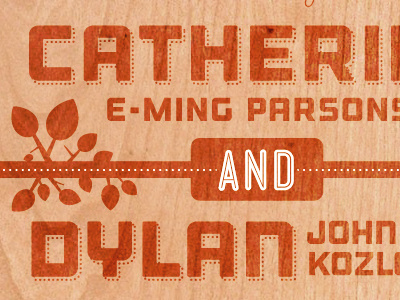 Cat & Dylan - Wedding Invitation cherry grunge modern paper romantic tape texture website wedding wood
