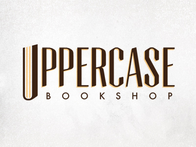 Uppercase Bookshop Logo - 2 book bookshop library logo shop steampunk store uppercase vintage