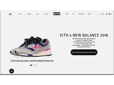 Kith Homepage Redesign Concept design desktop background kith new balance redesign concept ui