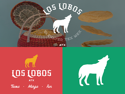 Los Lobos: Tex Mex atx austin branding design food icon logo tacos tex mex typography vector