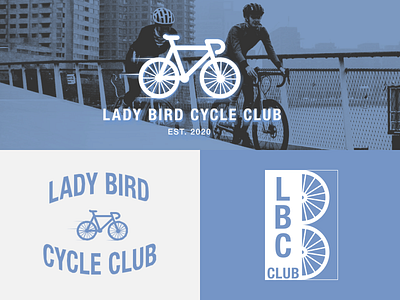 Lady Bird Cycle Club atx austin branding cycle design helvetica icon jay z blue lady bird lake logo typography vector
