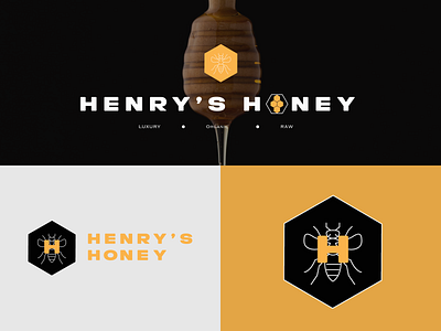 Henry's Honey: Organic Raw Honey atx austin bees branding design honey logo luxury typography vector