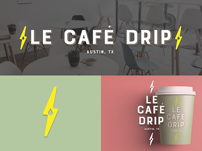Le Cafe Drip atx austin branding coffeeshop design icon logo typography