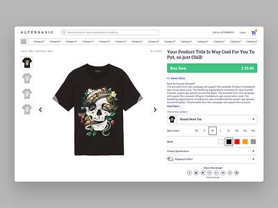 eCommerce Custom Merchandise Marketplace Product Page custom merchandise ecommerce ecommerce app ecommerce design ecommerce marketplace ecommerce shop flat design interface design marketplace product landing page product page product page design prototype responsive design tshirt ui user experience design user interface design ux