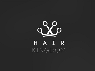 Hair Kingdom barber hair hairdresser kingdom logo scissors