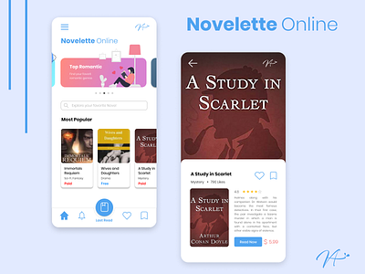 Novelette Online UI Design