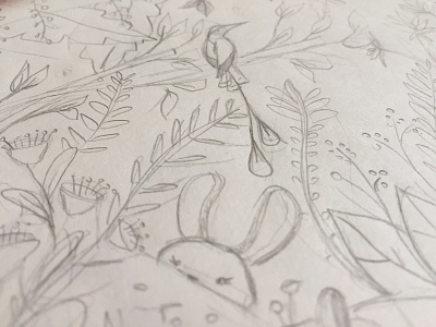 Sketch Forest animals forest illustraion sketch