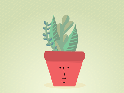 Hello! cacti green illustration leaves plants