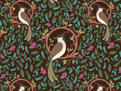 Bulbul bird pattern bird illustration pattern vector