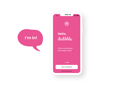 Hello dribbble, I'm in! app design flat ui