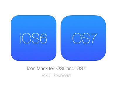 Icon Mask for iOS6 and iOS7 download free icon ios ios6 ios7 mask psd