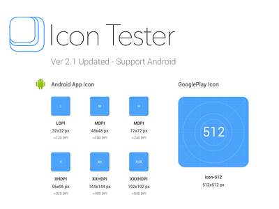 Icon Tester Updated ver 2.1 android app icon icontester