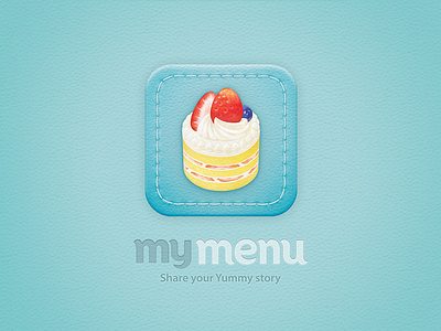 my menu app cake food icon mobile social