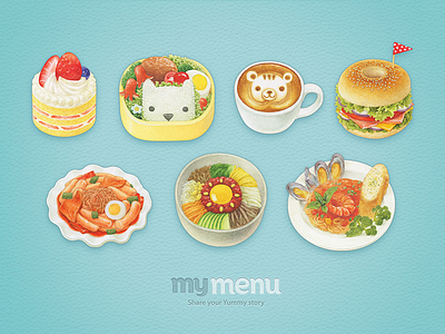 my menu - illustration food icon illustration