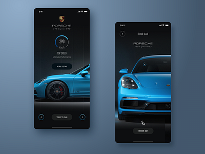 Porsche app car design porsche ui