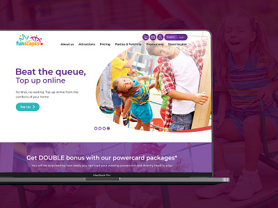 Funscape website fun fun art funschool funtime games kids kids website offers play icon uiux website