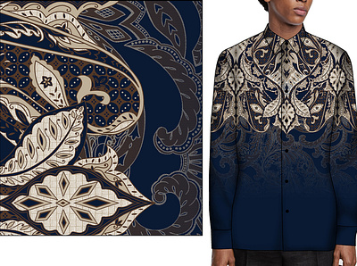 ethnic print batik digital printing press fabric fashion fashion brand flat print gradation illustration pattern print raster rotary print shirt textile design woven