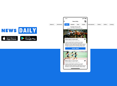 News Daily Mobile App android app apps design mobile app design news daily news daily