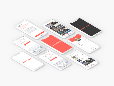 Mobile Library app design reading app