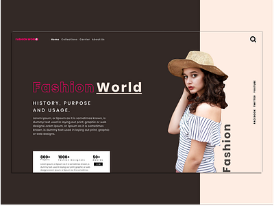 Fashion World colors design fashion design inspiration ui webdesign