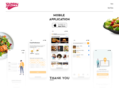 Yummy Ios App app app design color design food app food delivery food delivery app food delivery application foodie illustration ios ui ui design yummy app yummy app