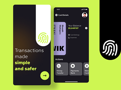 Kwik: Mobile Banking App apps banking app branding card color darkmode deisgn fingerprint illustration inspiration mobile app mobile app design mobile banking mobile ui online payments app payments app ui ui design ui ux upi app