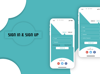 Sign and Sign Up sign in sign in page sign up page