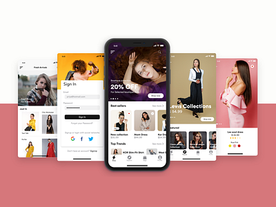 Fashion Mobile App by saravana on Dribbble