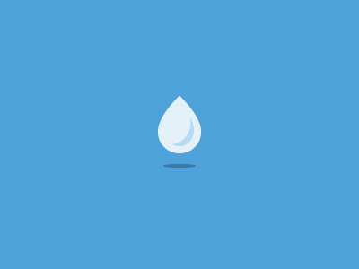 Drop blue drop flat icon water