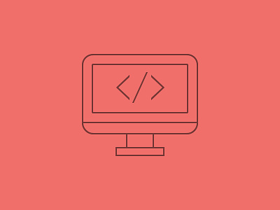 Development computer development device icon minimal outline services