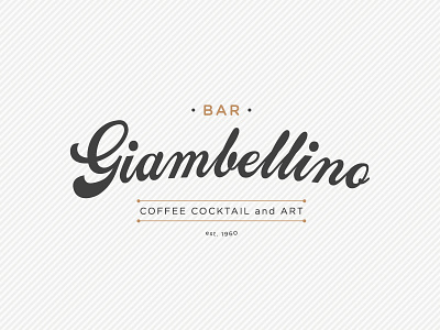 Bar Giabellino art bar brand cocktail coffee est logo