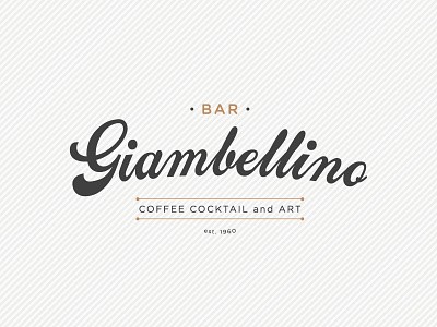 Bar Giabellino art bar brand cocktail coffee est logo