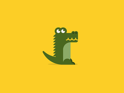 Wilson Crocodile animal crocodile green icon savannah tropical yellow