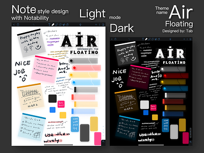 Note theme design font glowing notability note sticker tag theme transparent