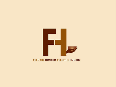 Feel The Hunger Feed the Hungry Logo branding design illustration logo logo design typography vector