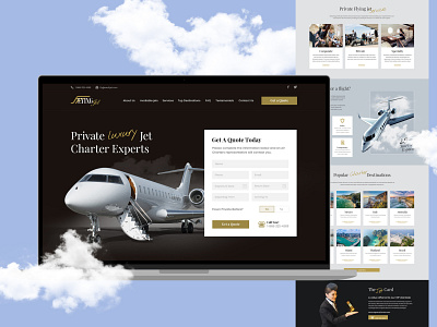 Designing the User Interface of the Plane Rental Website ui ui design ux web design website