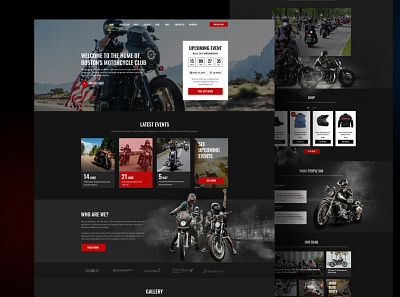 UI/UX Design of Motorcycle Clubs club design motorcycle ui uiux ux web website