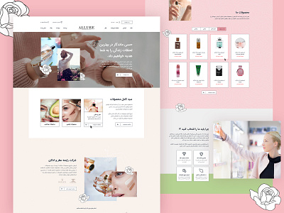 Website for perfume companies company corporate design flat illustration perfume typography ui ux vector web website