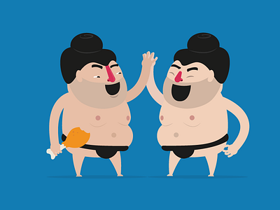 Sumo animation cartoon character design china design illustration