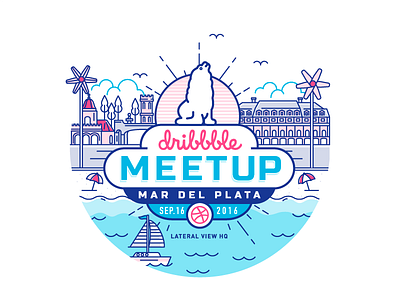 Mar del Plata Dribbble Meetup design dribbble icon illustration logo meetup