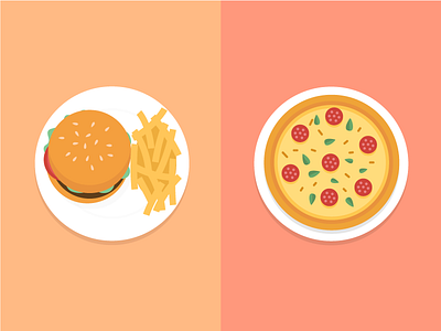 FOOD delivery design food hamburguer icon illustration pizza