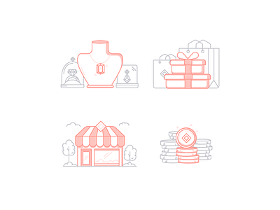 Kollectin design gifts icon illustration lineal store