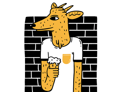 Brewery beer black brewing character design digital identity illustration yellow