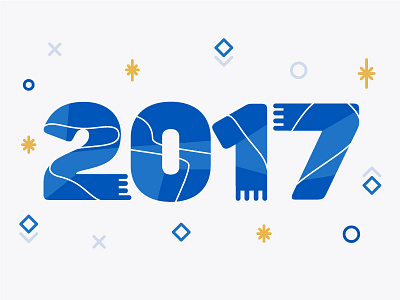 2017 2017 app blue design digital happy illustration new year