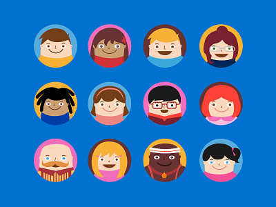 Avatars app avatar characters design digital illustration social