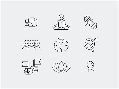 Icons design graphic icon iconography illustration lineal website