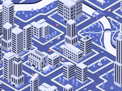 Defende.me Isometric city cars city design grid illustration isometric