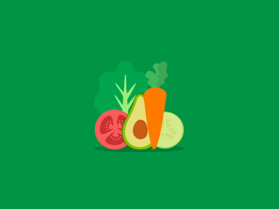 Vegetables app design digital green icon illustration vegetables