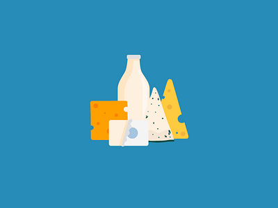 Milk Products app cheese design digital green icon illustration milk