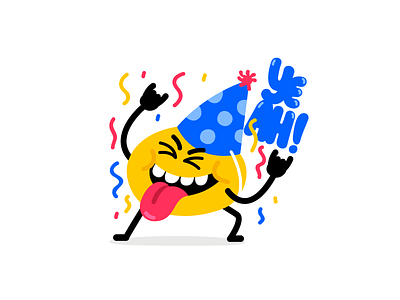 FRIDAY 🎉 design digital emoji graphic happy illustration party vector
